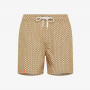 SWIM PANT TIE PATTERN DARK GREEN/ORANGE