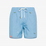 SWIM PANT SMALL EMBROIDERY TURQUOISE/WHITE