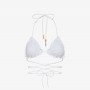 Bikini in nylon con ricamo bianco panna