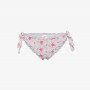 White and fluorescent fuchsia bikini briefs with embroidery