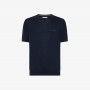 T-SHIRT SOLID CREPE S/S NAVY BLUE