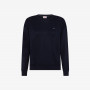 ROUND NECK SOLID L/S NAVY BLUE