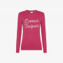 ROUND JACQUARD WORD L/S CYCLAMEN