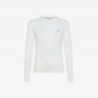 ROUND NECK CABLE L/S BIANCO PANNA