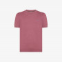 Dark pink knitted cotton T-shirt
