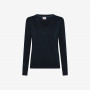 V NECK SWEATER BASIC L/S NAVY BLUE