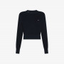 ROUND CROPPED SWEATER L/S NAVY BLUE