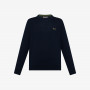 BOY'S SWEATER ELBOW CONTRAST COLOR NAVY BLUE