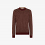 ROUND MICRO JACQUARD BORDEAUX