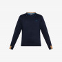 BOY'S ROUND SOLID COLOR RIB NAVY BLUE