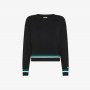 ROUND NECK WITH CONTRAST BOTTOM L/S BLACK
