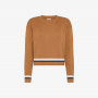 ROUND NECK WITH CONTRAST BOTTOM L/S CAMEL