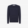 V NECK SOLID NAVY BLUE