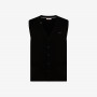 Wool and cotton vest BLACK