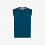 Wool and cotton vest DEEP BLUE