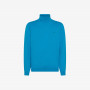 Wool and cotton turtleneck jumper TURQUOISE