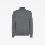 Wool and cotton turtleneck jumper DARK GREY