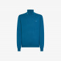 Wool and cotton turtleneck jumper DEEP BLUE