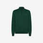 Wool and cotton zip jumper DARK GREEN