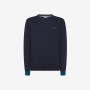 Wool and cotton jumper NAVY BLUE