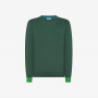 Wool and cotton jumper DARK GREEN