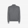 Wool and cotton zip jumper DARK GREY