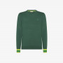 Wool and cotton jumper DARK GREEN