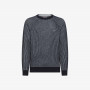 Ribbed wool and cashmere jumper NAVY BLUE