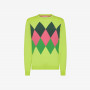 Wool and cotton jacquard jumper LIME