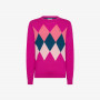 Wool and cotton jacquard jumper CYCLAMEN