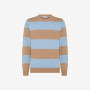 Striped wool and cashmere jumper BEIGE