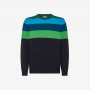 Striped wool and cashmere jumper NAVY BLUE