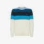 Striped wool and cashmere jumper OFF WHITE