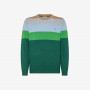 Striped wool and cashmere jumper DARK GREEN