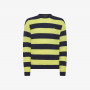 Striped wool and alpaca jumper NAVY BLUE