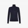 Wool and cotton turtleneck jumper NAVY BLUE