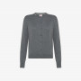 Wool and cotton cardigan DARK GREY