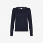 Wool and cotton jumper NAVY BLUE