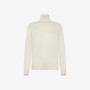 TURTLE NECK DOUBLE RIB L/S BIANCO PANNA