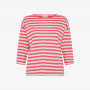 ROUND NECK STRIPES L/S DAHLIA/BIANCO PANNA