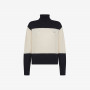 TURTLE NECK BLOCK COLOR NAVY BLUE