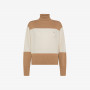 TURTLE NECK BLOCK COLOR BEIGE