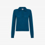 Wool and alpaca polo shirt DEEP BLUE