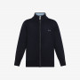 Wool and cashmere zip jumper NAVY BLUE