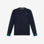 Wool and cotton jumper NAVY BLUE