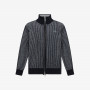 Ribbed wool and cotton zip jumper NAVY BLUE