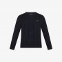 Wool and cotton cable-knit jumper NAVY BLUE