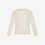 Wool and cotton cable-knit jumper OFF WHITE