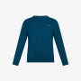 Wool and cotton cable-knit jumper DEEP BLUE