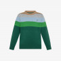 Maglia in lana e cashmere con righe VERDE SCURO